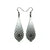 Slim Bevel Drops [03_HalftoneBurst] // Acrylic Earrings - Brushed Silver, Black