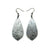 Gem Point [46] // Acrylic Earrings - Brushed Silver, Black