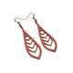 Saturā Leather Earrings 03 // Red Pearl