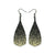 Flared Bevel Drops [01R_SparkGradient] // Acrylic Earrings - Brushed Gold, Black