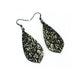 Gem Point [02R] // Acrylic Earrings - Brushed Gold, Black