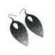 T7 [01R_SparkGradient] // Acrylic Earrings - Brushed Silver, Black