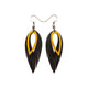 Nativas [2 Layer] // Leather Earrings - Black, Yellow