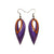 Nativas [2 Layer] // Leather Earrings - Purple, Red