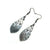 Slim Bevel Drops [02_Abstract] // Acrylic Earrings - Brushed Silver, Black