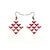 Concave Diamond [1R] // Acrylic Earrings - Red Holograph, White