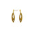 Dangle Stud Earrings [s2] // Leather - Gold