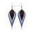 Airos Leather Earrings // Purple Pearl, Silver, Black
