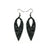 Nativas [37R] // Acrylic Earrings - Brushed Silver, Black