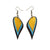 Kaitana Leather Earrings // Black, Turquoise Pearl, Gold