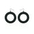 Loops 'Halftone (R)' // Acrylic Earrings - Black Galaxy, Black
