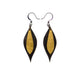 Innera // Leather Earrings - Black, Gold