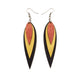 Revelri Leather Earrings // Black, Gold, Red