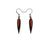 Innera // Leather Earrings - Black, Red Pearl