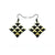 Concave Diamond [2R] // Acrylic Earrings - Brushed Gold, Black