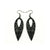Nativas [36R] // Acrylic Earrings - Brushed Silver, Black