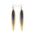Achara Leather Earrings // Gold, Purple Pearl, Black
