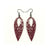 Nativas [03R] // Acrylic Earrings - Brushed Nickel, Burgundy