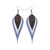 Airos Leather Earrings // Purple Pearl, Silver, Black