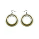 Loops 'Halftone' // Acrylic Earrings - Brushed Gold, Black