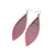 Terrabyte v.11_4 // Leather Earrings - Fuchsia Pearl - LIGHT RAZOR DESIGN STUDIO