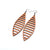 Terrabyte v.11_1 // Leather Earrings - Orange - LIGHT RAZOR DESIGN STUDIO