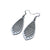 Gem Point 10 [S] // Leather Earrings - Silver - LIGHT RAZOR DESIGN STUDIO