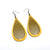 Drop 04 [L] // Leather Earrings - Gold - LIGHT RAZOR DESIGN STUDIO