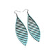 Terrabyte v.11_4 // Leather Earrings - Turquoise Pearl - LIGHT RAZOR DESIGN STUDIO