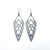 Arrowhead 01 [L] // Leather Earrings - Silver - LIGHT RAZOR DESIGN STUDIO