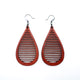 Drop 04 [L] // Leather Earrings - Red - LIGHT RAZOR DESIGN STUDIO