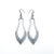 Terrabyte 02_2 // Leather Earrings - Silver - LIGHT RAZOR DESIGN STUDIO
