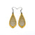 Gem Point 11 [S] // Leather Earrings - Gold - LIGHT RAZOR DESIGN STUDIO