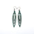 Totem 01 [S] // Leather Earrings - Turquoise - LIGHT RAZOR DESIGN STUDIO