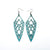 Arrowhead 01 [L] // Leather Earrings - Turquoise Pearl - LIGHT RAZOR DESIGN STUDIO