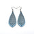 Gem Point 10 [M] // Leather Earrings - Blue Pearl - LIGHT RAZOR DESIGN STUDIO