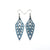 Arrowhead 02 [S] // Leather Earrings - Blue Pearl - LIGHT RAZOR DESIGN STUDIO