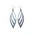 Petal 01 [L] // Leather Earrings - Silver - LIGHT RAZOR DESIGN STUDIO
