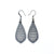 Gem Point 11 [S] // Leather Earrings - Silver - LIGHT RAZOR DESIGN STUDIO