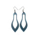Terrabyte 02_2 // Leather Earrings - Blue Pearl - LIGHT RAZOR DESIGN STUDIO