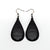 Drop 04 [S] // Leather Earrings - Black - LIGHT RAZOR DESIGN STUDIO