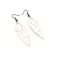 Nativas [39R] // Acrylic Earrings - Red Holograph, White