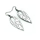 Nativas [04] // Acrylic Earrings - Brushed Silver, Black