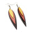 Revelri Leather Earrings // Black, Red Pearl, Gold
