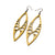 Terrabyte 05 // Leather Earrings - Gold