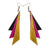 Aktivei Leather Earrings // Black, Fuchsia Pearl, Gold