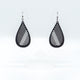Drop 06 [L] // Leather Earrings - Black - LIGHT RAZOR DESIGN STUDIO