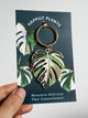 Monstera 'Thai Constellation' Plant Keychain, Plant Gifts
