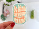 Be Kind To Your Mind Sticker, Groovy Mental Health Sticker