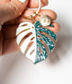 Monstera 'Albo Variegata' Plant Keychain